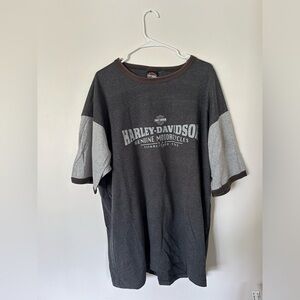 Gaslight Morden, Manitoba Harley Davidson Two Toned Tshirt
